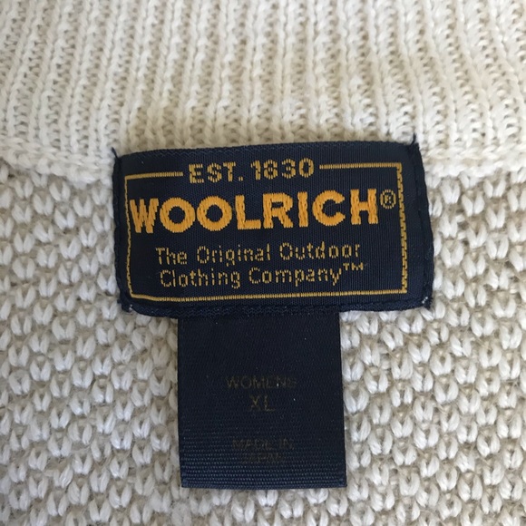 Woolrich Full Zip Cream Snowflake Sweater Vest XL - Picture 3 of 6